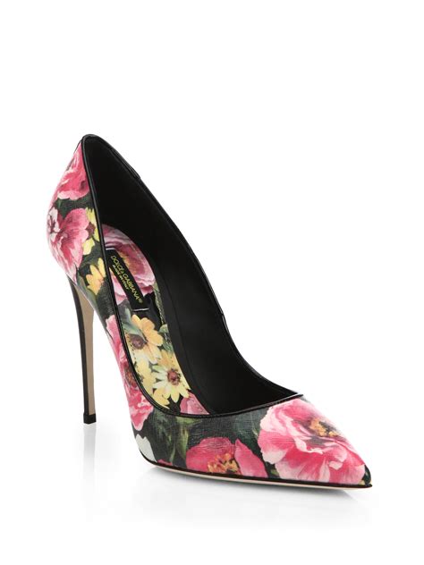 dolce and gabbana floral heels